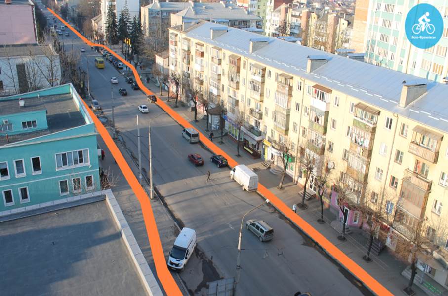 Пропозиція щодо облаштування велодоріжок на Галицькій