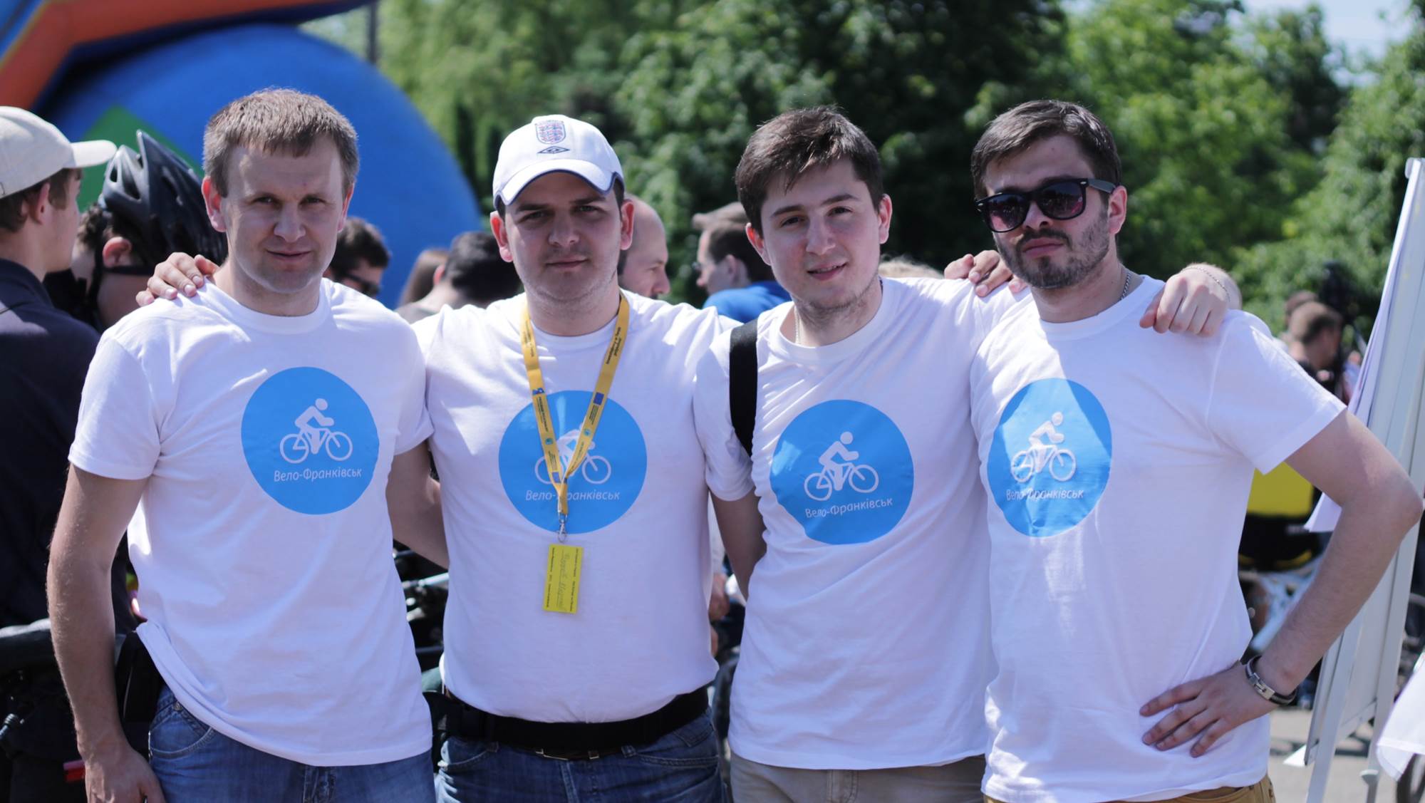 Команда «Вело-Франківська»: Ігор Сенчук, Мирослав Федорків, Назарій Рогів, Андрій Коман.
